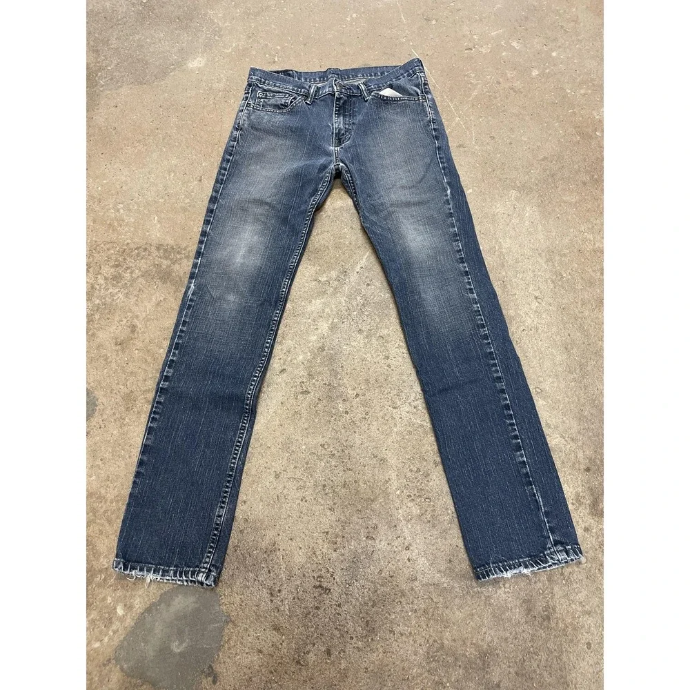Levis 511 Jeans Mens 32x34 Blue Denim Slim Fit Straight Leg 5-Pocket‎ Zip Fly
